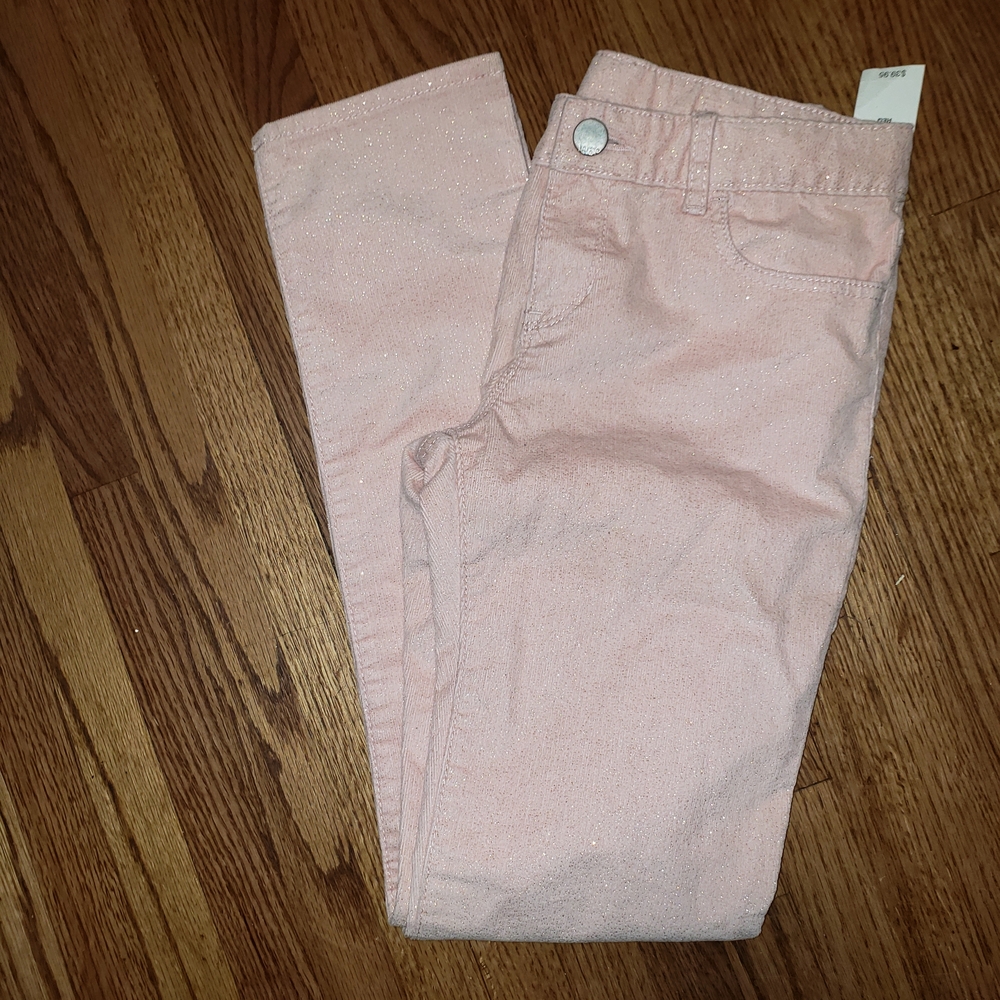 Brand New GAP Kid's Light Pink Super Skinny Sparkly Jeans Sz 10 NWT